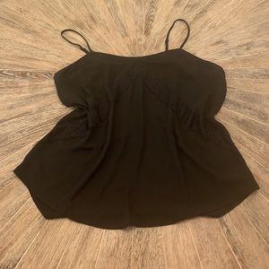 XL black lace tank top